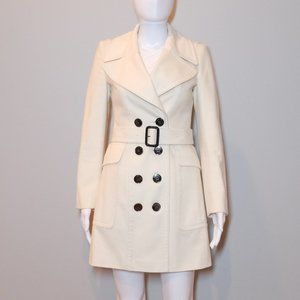 Burberry White Military Jacket